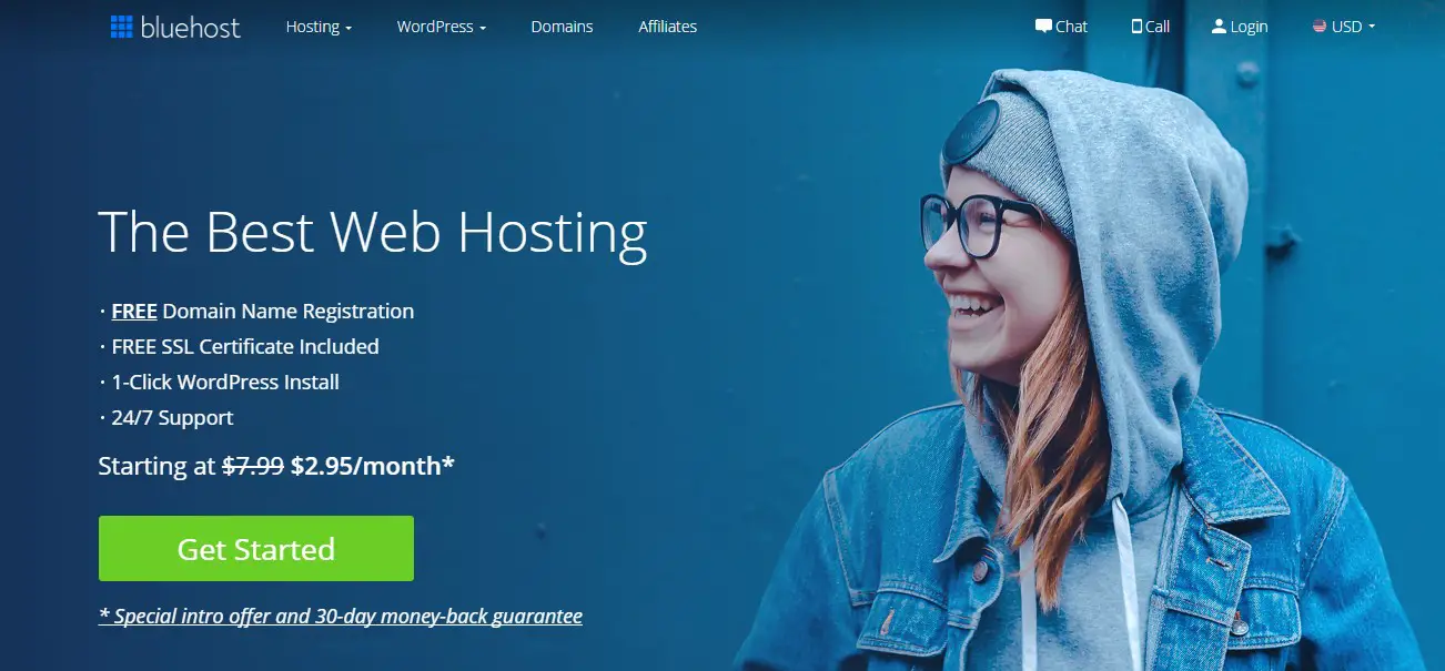 Bluehost eCommerce web hosting