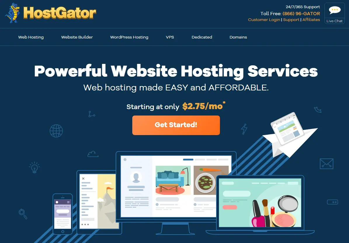 HostGator eCommerce web hosting