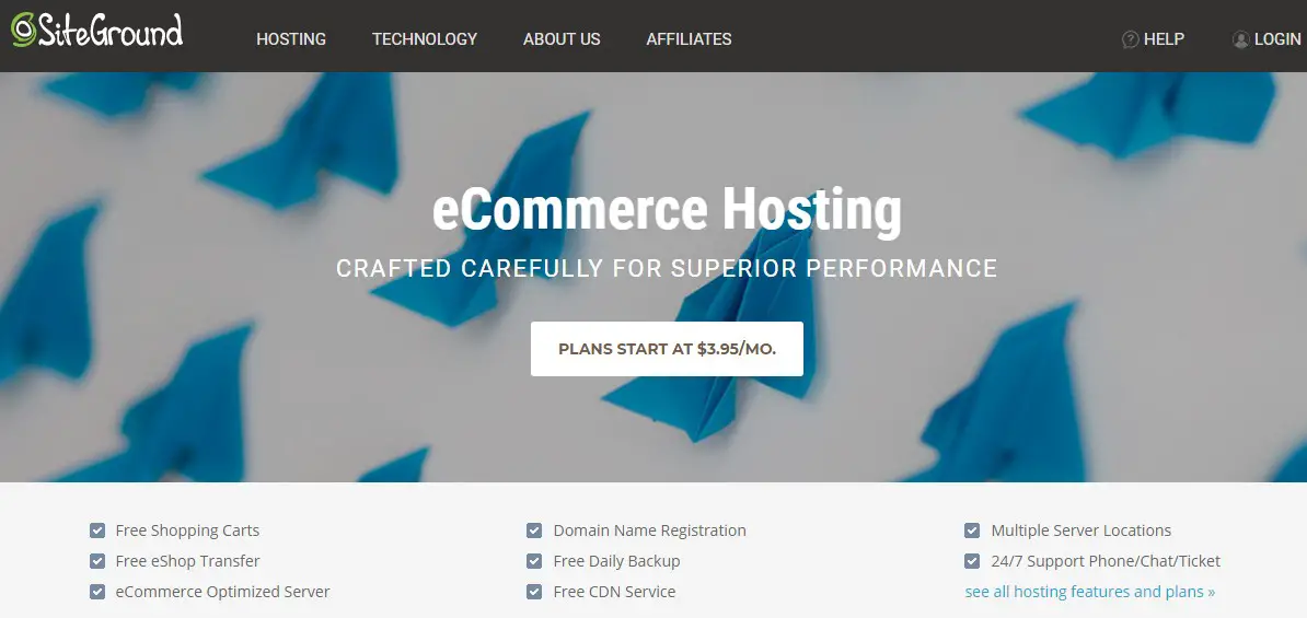 SiteGround eCommerce Web Hosting