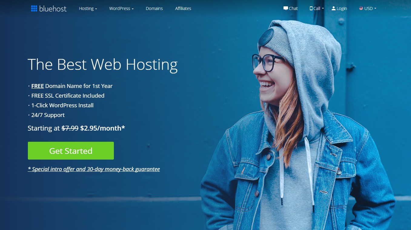 Best Web Hosting for artists Bluehost