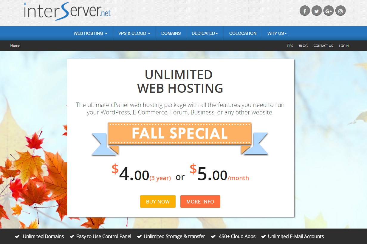 Top Web Host For SEO InterServer