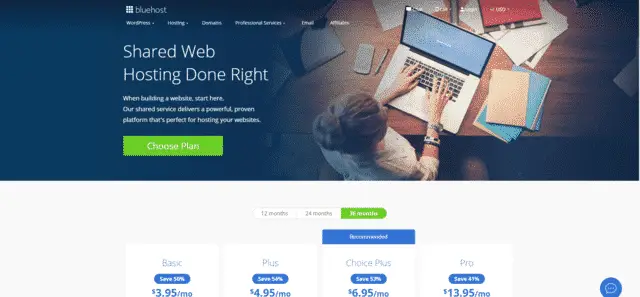 bluehost best malaysia web hosting with free domain