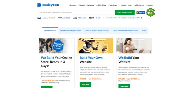 exabytes best malaysia web hosting with cPanel
