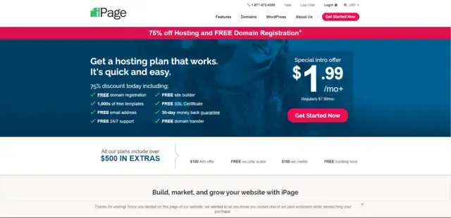 ipage best malaysia web hosting with free domain